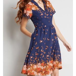 Modcloth Lively Identity Fit and Flare Dress